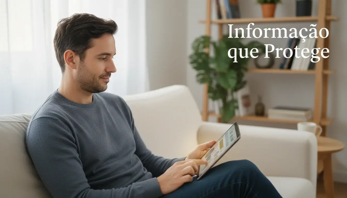 Pessoa a ler notícias num tablet