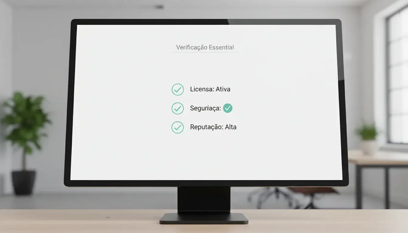 Ecrã de computador mostrando uma lista de verificação