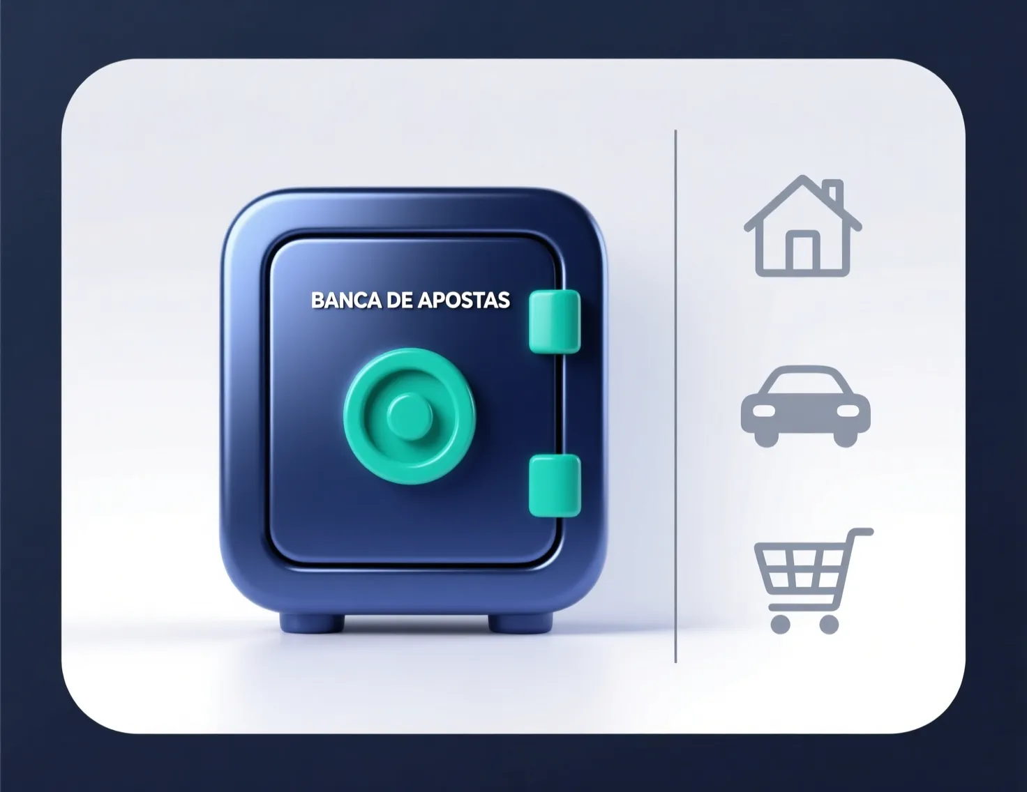 Ilustração mostrando o conceito de banca separada das finanças pessoais