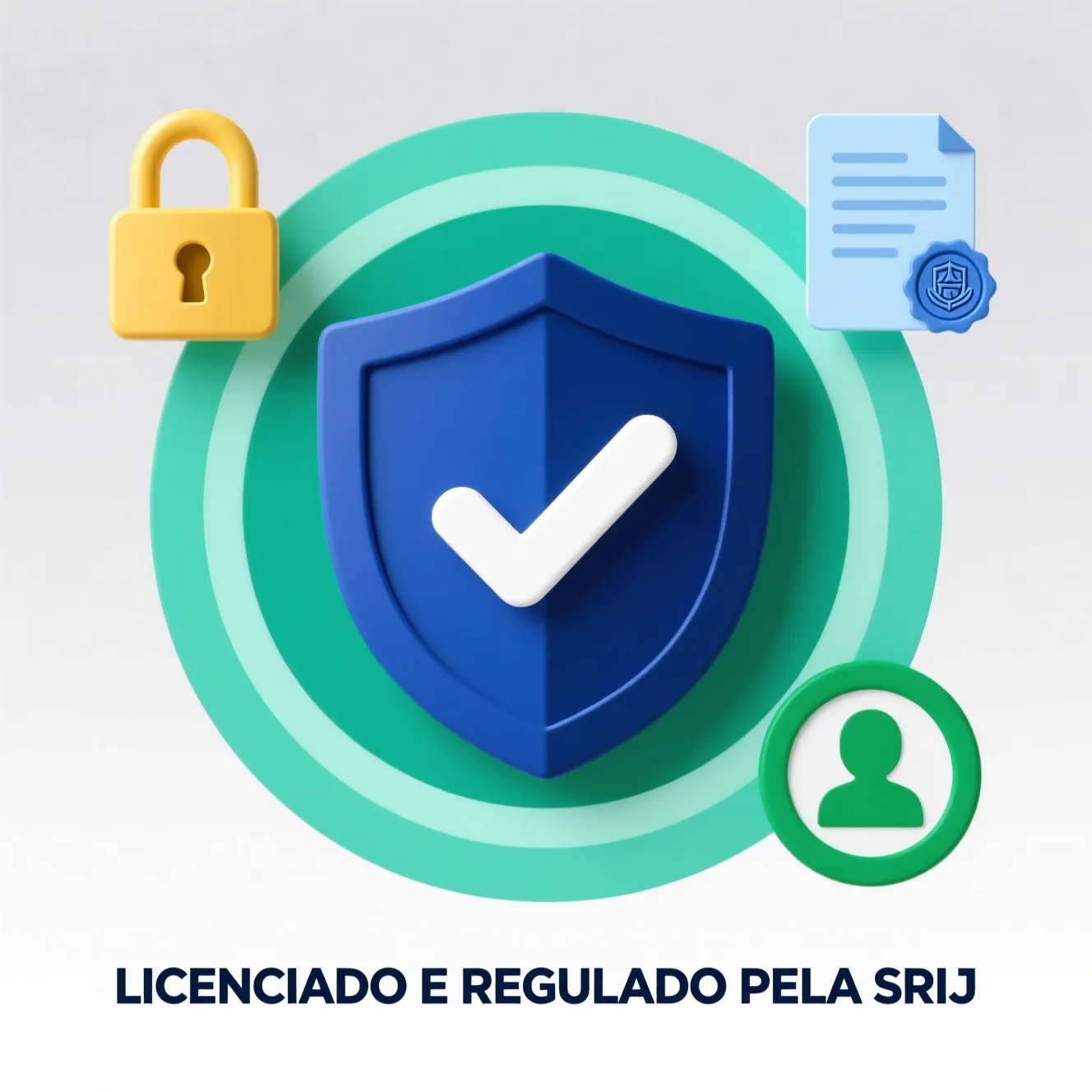 Ilustração representando segurança e licenciamento oficial do SRIJ para apostas em Portugal